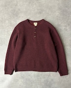 90s~ L.L.Bean Henry-Neck Plane Knit