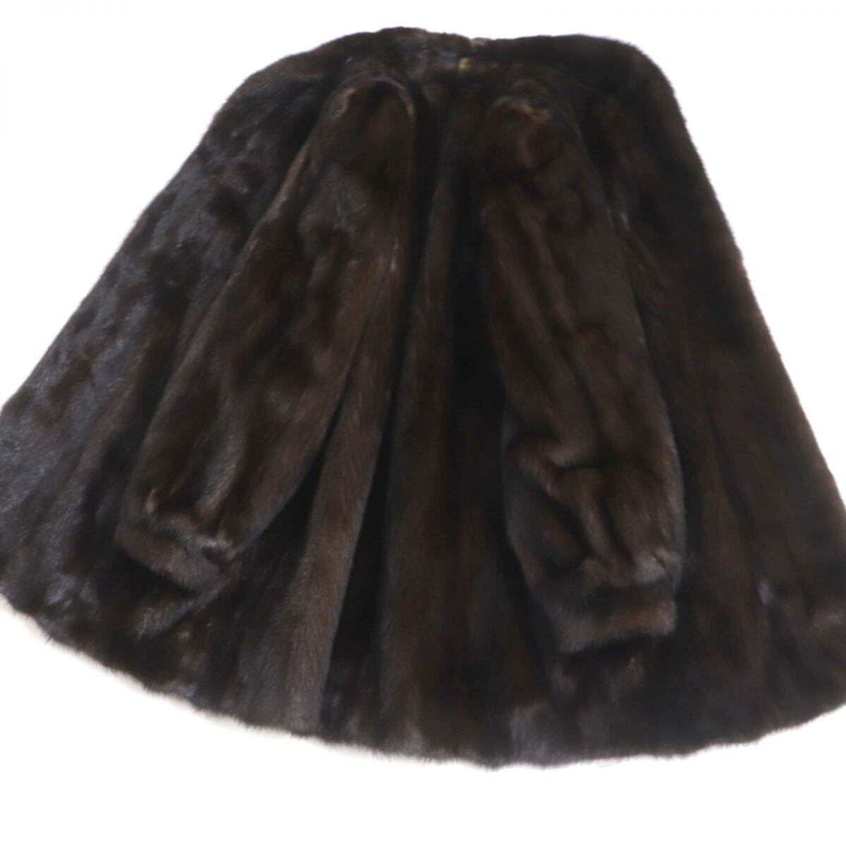 最高級美品ミンク本毛皮コート毛質艶やか・柔らか軽くて