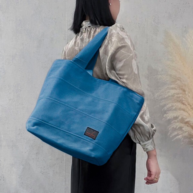 sasicco トート40 ターコイズ | 三河木綿 刺子織 タネイ | tote 40 