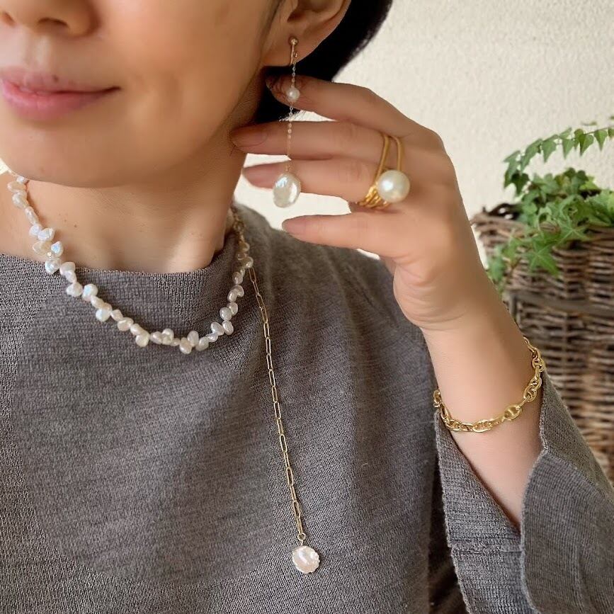 バロックパールクレオパトラネックレス | 上品なアクセサリー