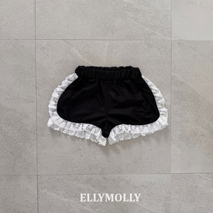 [ELLYMOLLY] Mesh Frill Shorts / [엘리몰리] 메쉬프릴반바지