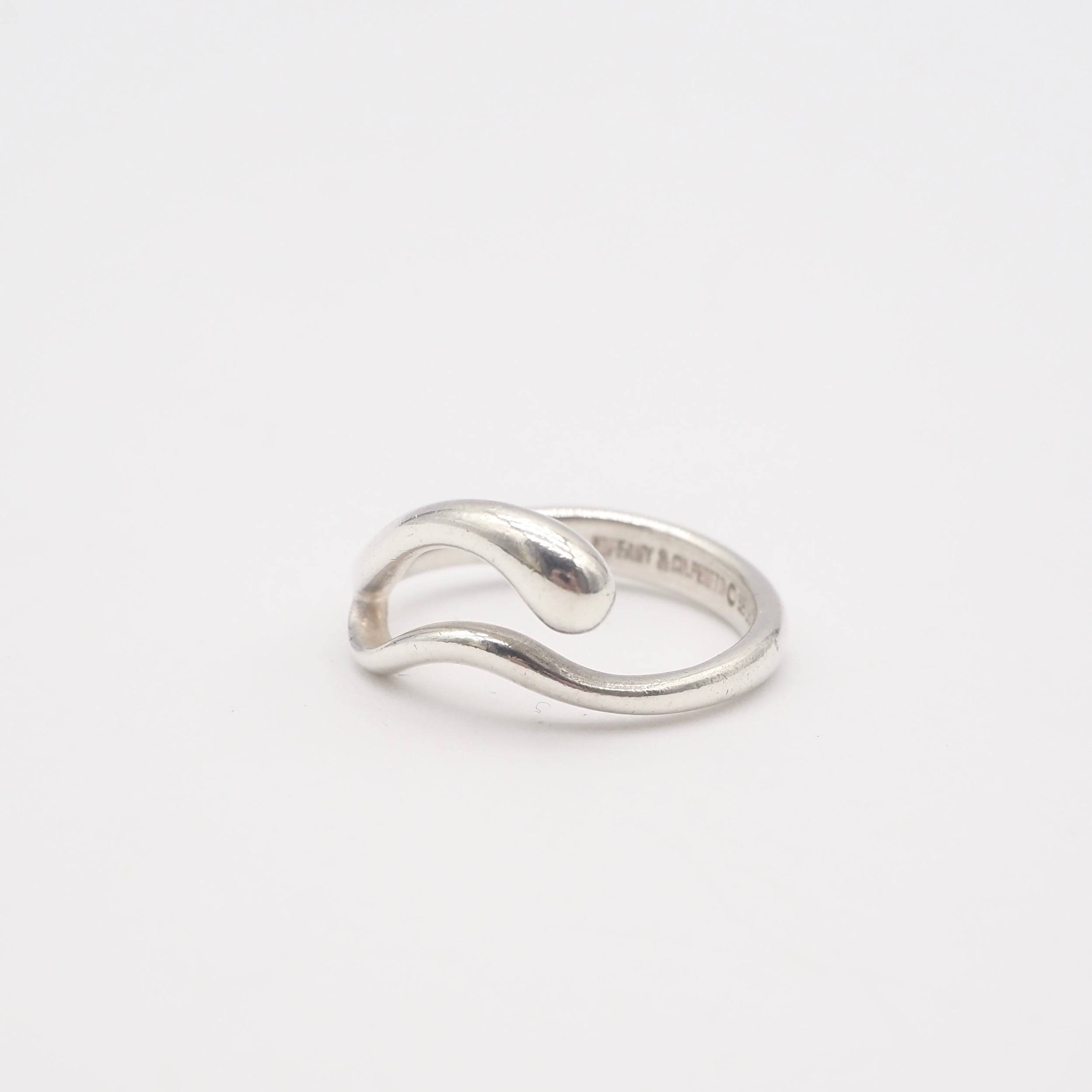 Tiffany&Co. 約9号 ティアドロップ リング シルバー925 ティファニー