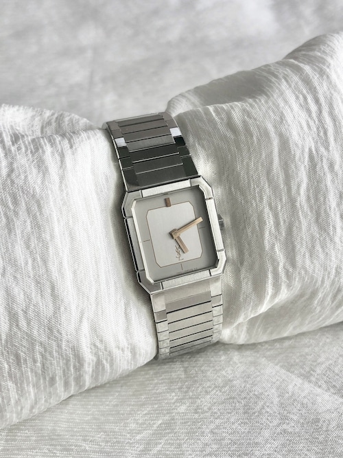 Yves Saint Laurent イヴ・サンローラン 腕時計 シルバー ステンレススチール 4-108019TA vintage ヴィンテージ オールド pg8xvz