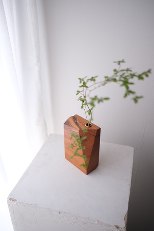 木塊 一輪挿し -欅-