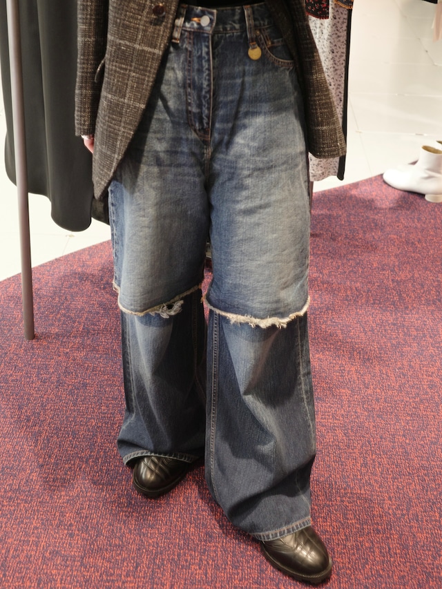 【25AW】PHOTOCOPIEU フォトコピュー / WIDE-LEG SLIT JEANS / デニムパンツ