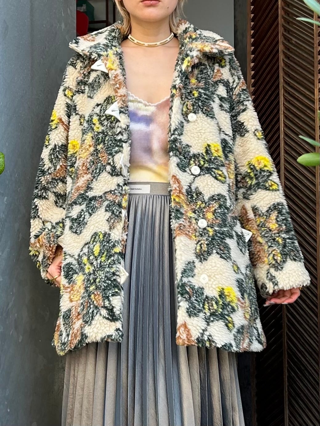 24AW】FUMIE TANAKA フミエタナカ / jacquard boa blouson | TRENT 