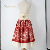 フラダンス 衣装 パウスカート ホワイト系 RHQuilt カヒコ柄 ハワイアンプリント 植物柄 オフホワイト 赤 グランジ加工 ダブル スカート 軽やか ハワイアン アロハ フラ ダンス レッスン 練習 華やか 鮮やか かわいい おしゃれ レッド系 フラダンス衣装 おしゃれパウスカート ハワイアンスカート 華やか かわいい 練習用 カヒコ柄 オフホワイト系 グランジデザイン 赤系 軽やか おしゃれなプリント アロハ柄