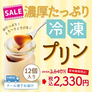 【賞味期限間近‼特別価格】濃厚たっぷりプリン 　12個セット
