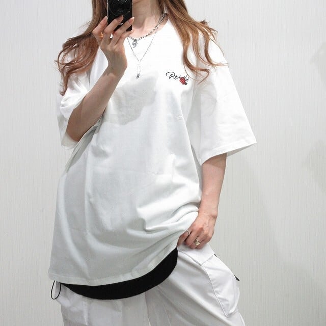 Back タトゥ ローズ バラ柄 薔薇 Tシャツ 綿100％ | @YUG ～ project