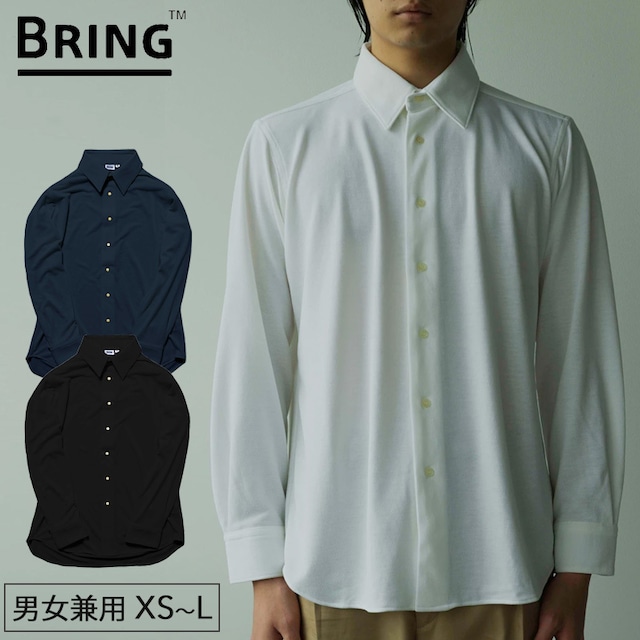 BRING(ブリング) DRYCOTTONY Dress Shirt ドライ ドレス シャツ 長袖 Yシャツ ユニセックス アウトドア 用品 キャンプ グッズ