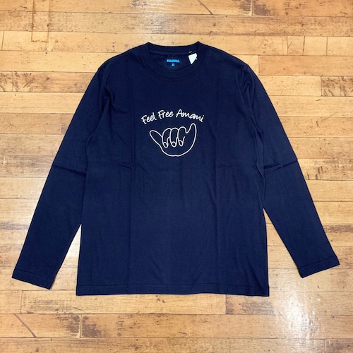 Feel Free Amami  L/S Tee Navy (リブなし)/ TORTUGAオリジナル