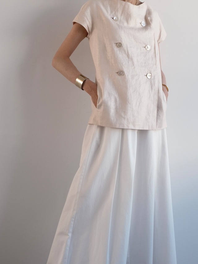 JIL SANDER　DOUBLE BUTTON LINEN TOP