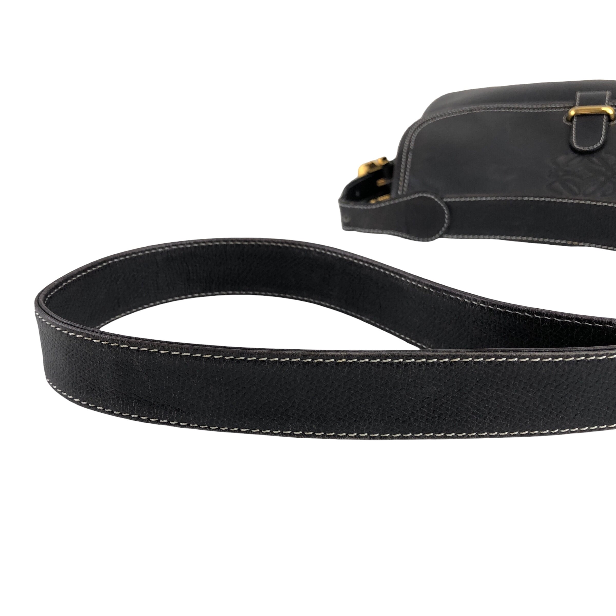 ロエベ ヴィンテージ ポシェット 紺色 LOEWE ロエベ ヴィンテージ 紺色 2way ハンドバッグ ショルダー