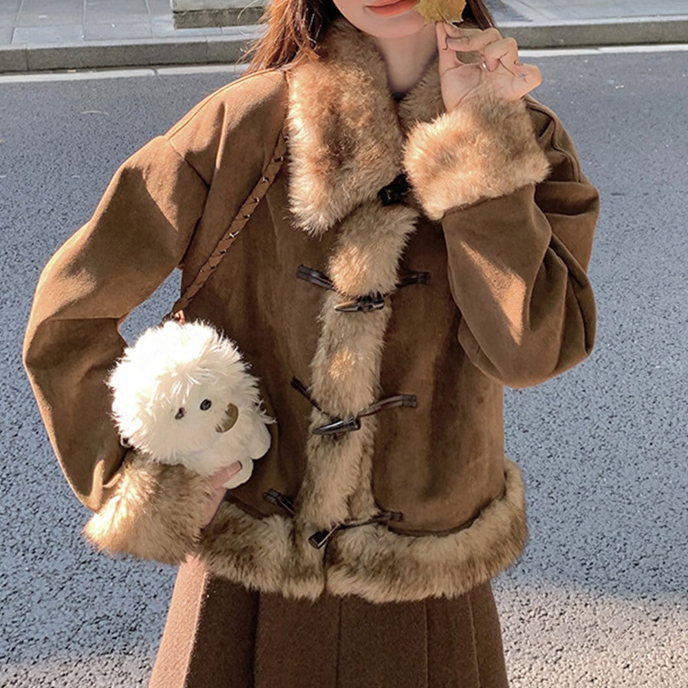 【送料無料】 ムートン ジャケット アウター レディース 秋冬 韓国 防寒 防風 保温 暖かい おしゃれ 大人 かわいい きれいめ スエードジャケット フェイクムートン ブルゾン ゆったり 大人可愛い 大人女子