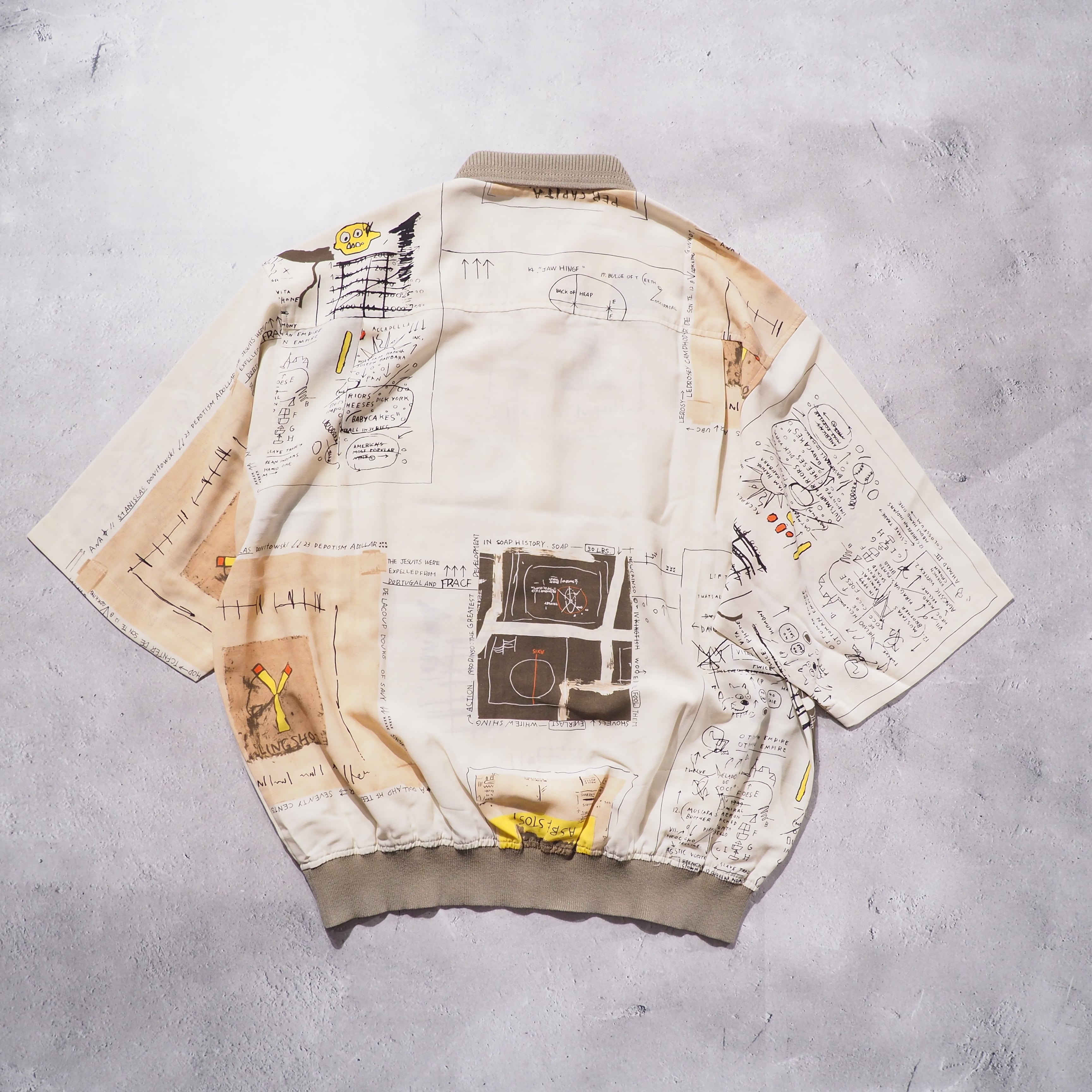 1990s Random Formula Full pattern Design vintage loose SS shirt