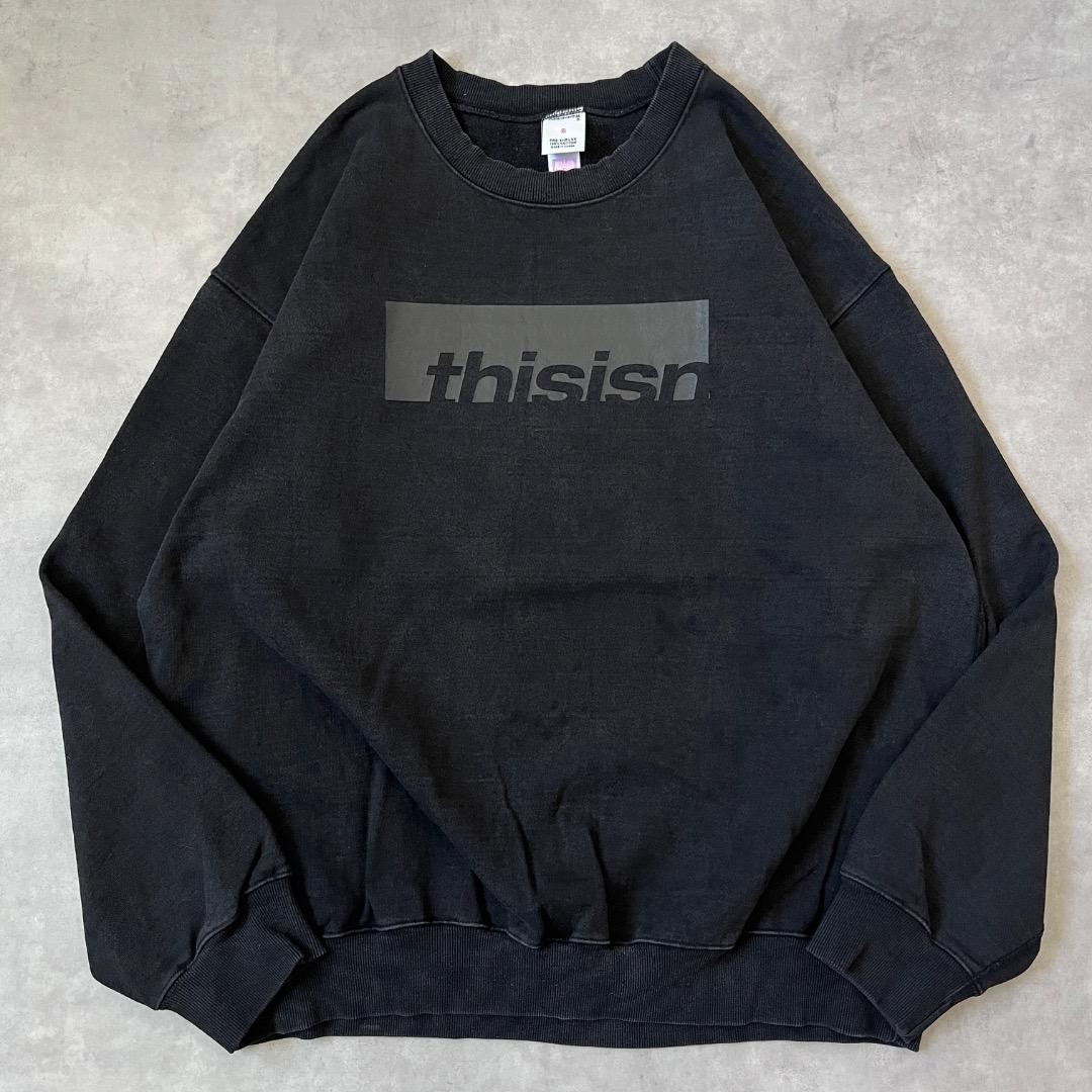 ディスイズネバーザット ネバザ スウェット 古着 ロゴ XL 黒 17947