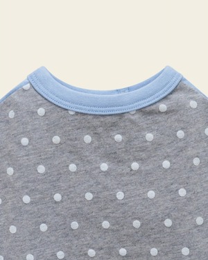 【予約】[ togethering ] Raglan Dot T-Shirt｜Grey