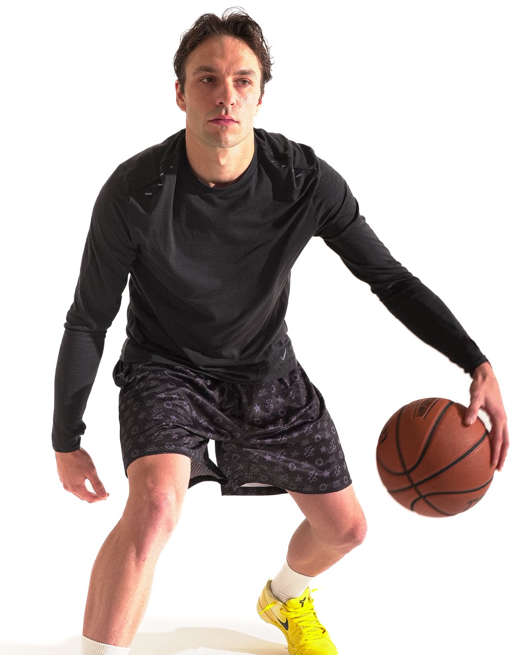 FSTAR MONOGRAM MESH SHORTS (BLACK) | FlatHoops OFFICIAL STORE