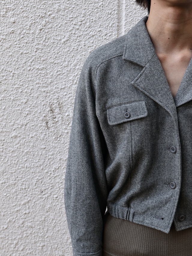 【balenciaga sports】cropped button blouson