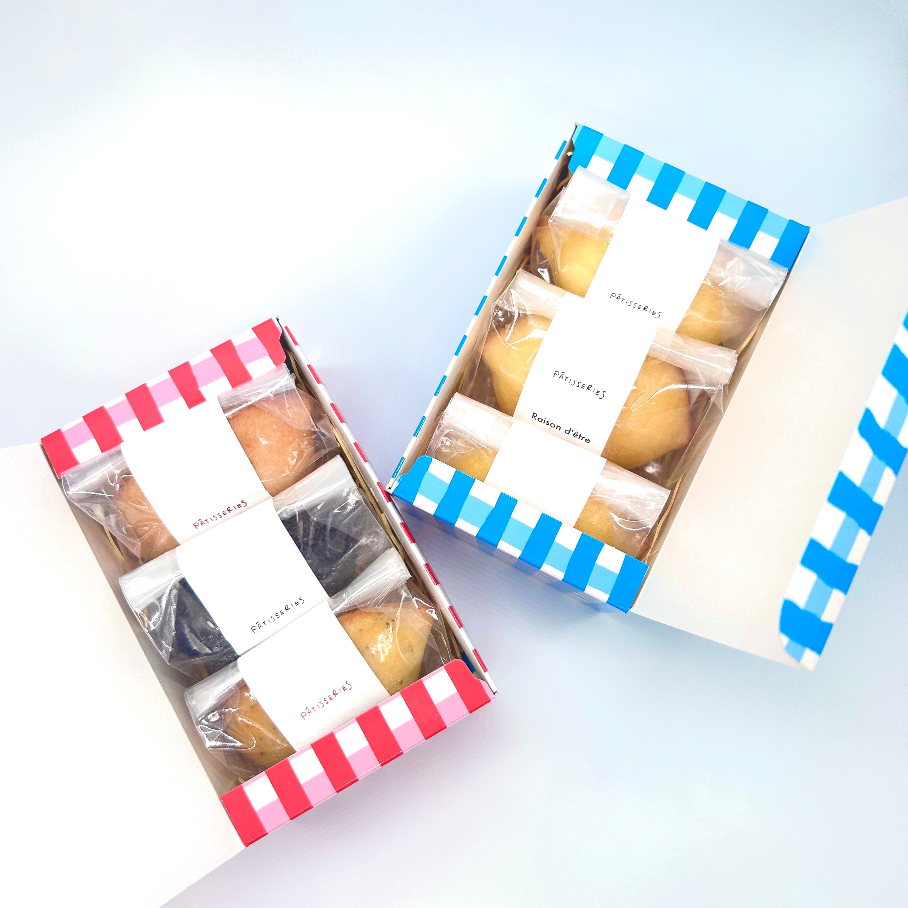 チェック猫3個ボックス