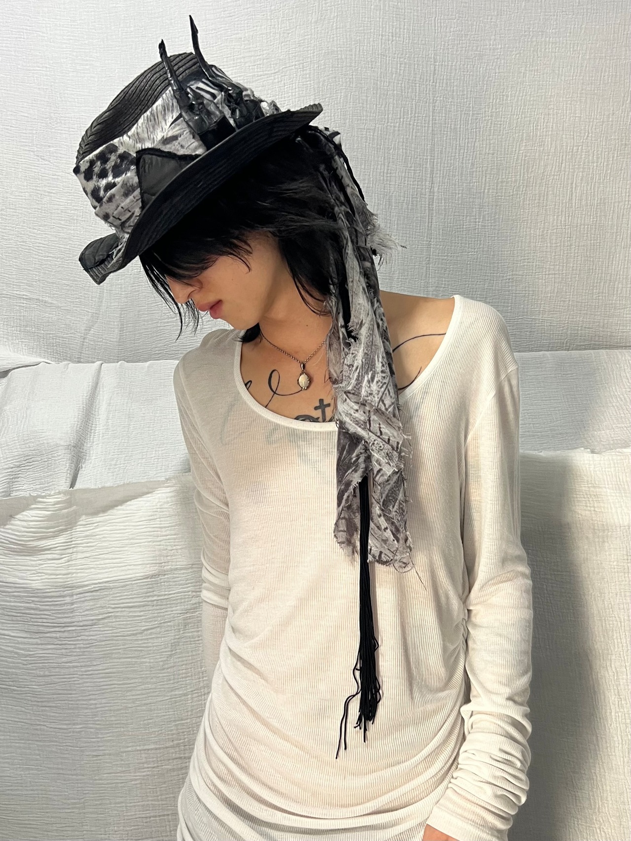 "Shohei Takamiya" Noir Horn Straw Hat