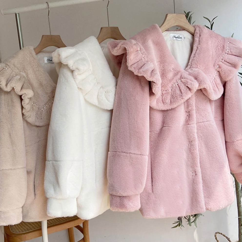 90万円miumiuサーモンピンクファー ダッフルコート ピンク系 L MiuMiu(ミュウミュウ) アウター(レディース) - 海外通販の