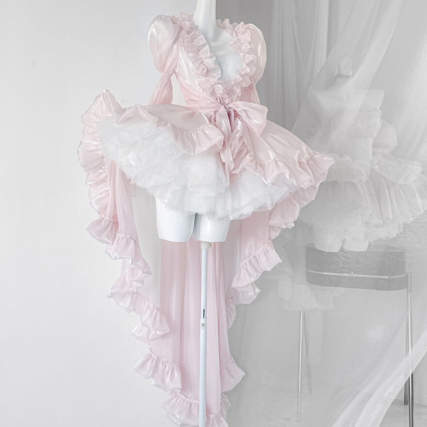 ロリータドレス パーティドレス コンカフェ ロングテール パーティ衣装 イベント