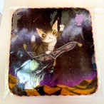 アート刺繍ミニタオル　空飛ぶ絨毯　わちふぃーるど　猫ダヤン　猫雑貨　ミニタオル