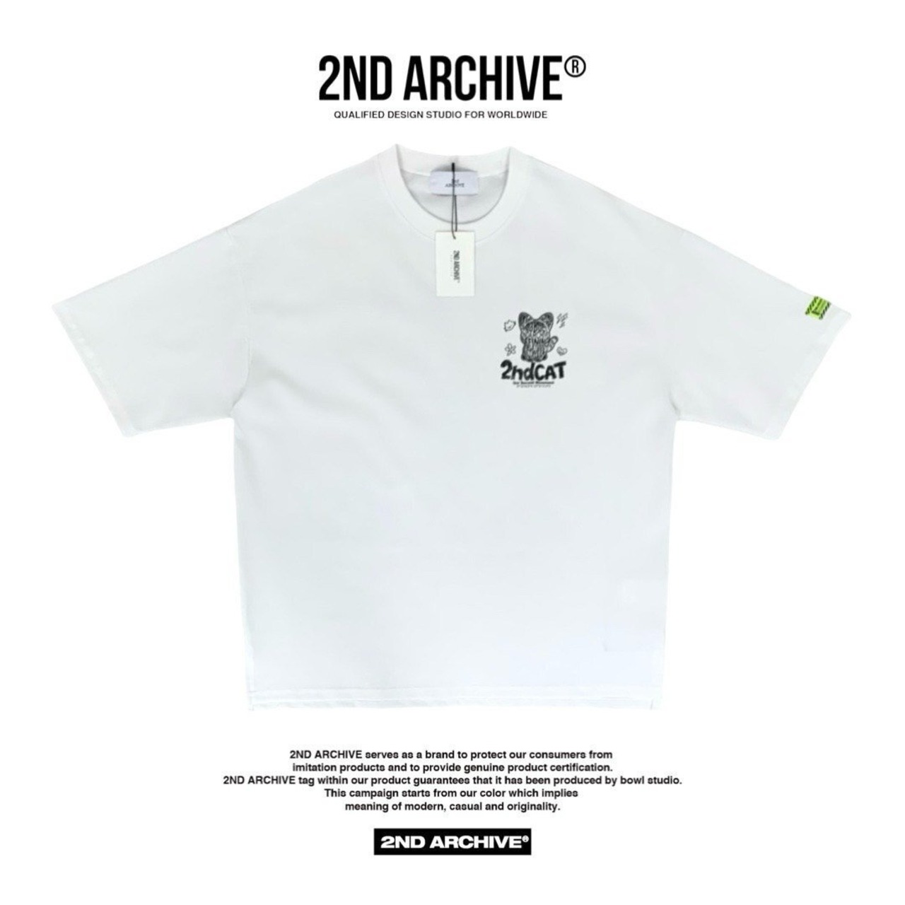 2ND007 2NDARCHIVE Tシャツ 韓国ファッション オーバーサイズ ユニセックス