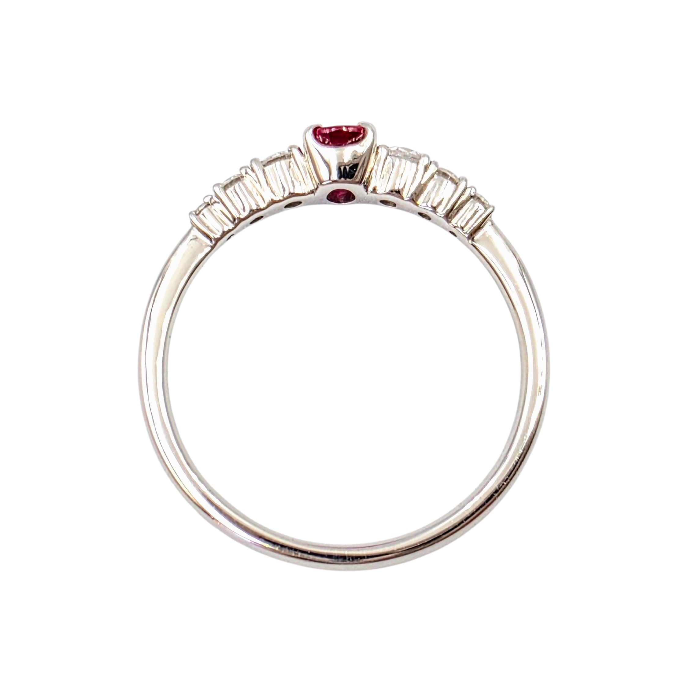 JJ89☆高級 ピジョンブラッドルビー0.855ct D pt950ヘッド 鑑付