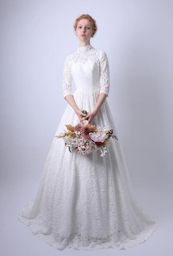 【エメ】花柄　ドレス（M）結婚式　2次会　カップ付き　ヴィンテージ　フェミニン