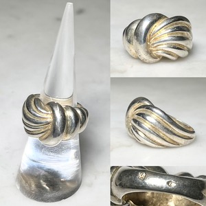 silver abstract ring