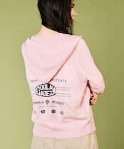 COOLAバックプリントジップアップフーディー (BEIGE) CQ-49015