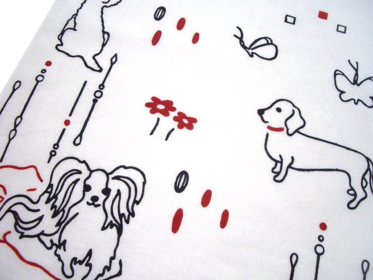 松尾たいこ手ぬぐい「犬」　[D51]