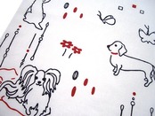 松尾たいこ手ぬぐい「犬」　[D51]