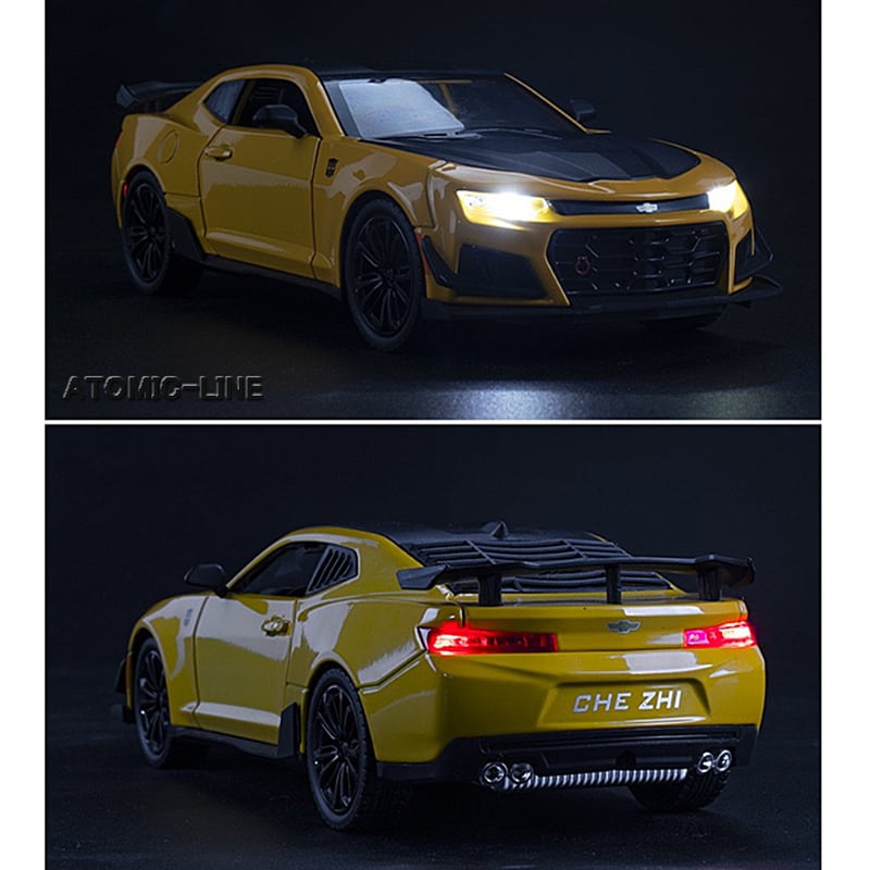シボレー カマロ 1/24 ミニカー 全3色 ライト点灯 エンジンサウンド