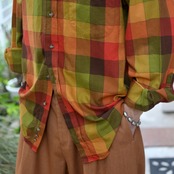 ORVIS block check button down shirt