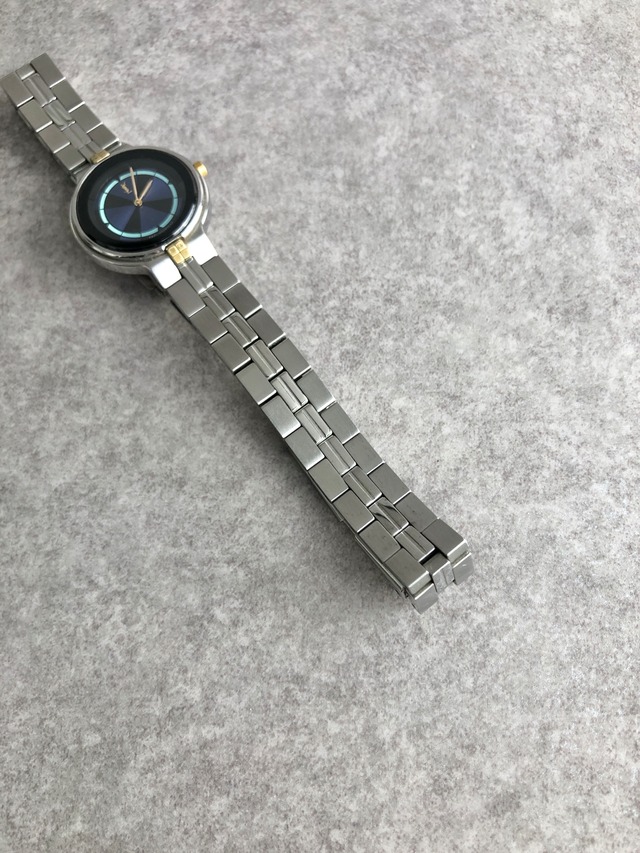 Yves Saint Laurent イヴ・サンローラン 腕時計 シルバー×ブルー YSL ステンレススチール 5421-H13855 クウォーツ vintage ヴィンテージ オールド csc6hf
