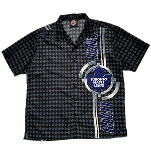 NHL TORONTO MAPLE LEAFS BUTTON SHIRT SIZE L (USED)