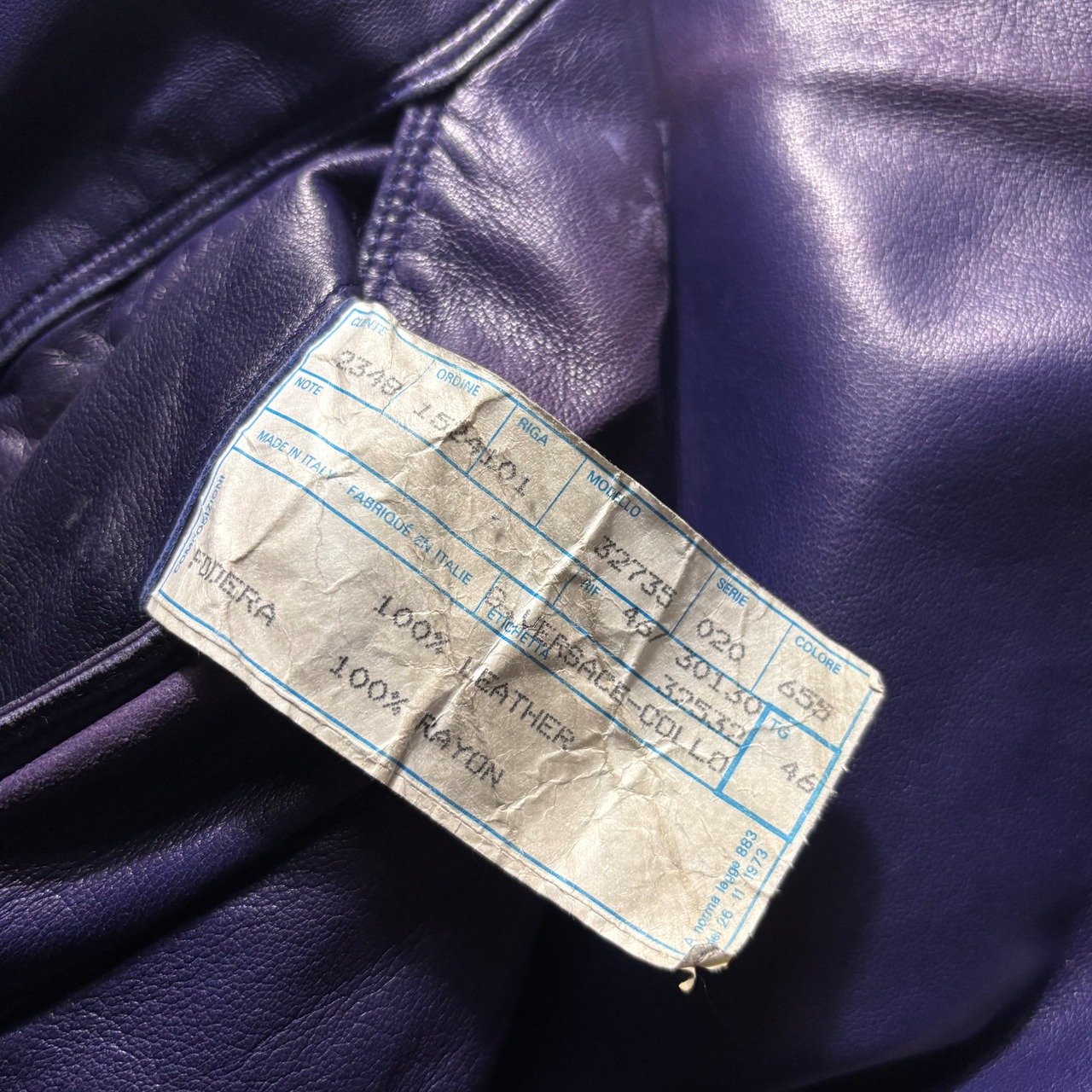 vintage GIANNI VERSACE purple leather pants