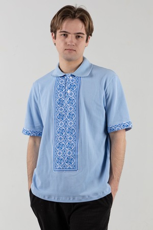 【男女兼用モデル】ウクライナ手刺繍ヴィシヴァンカ　半袖　フリーサイズ