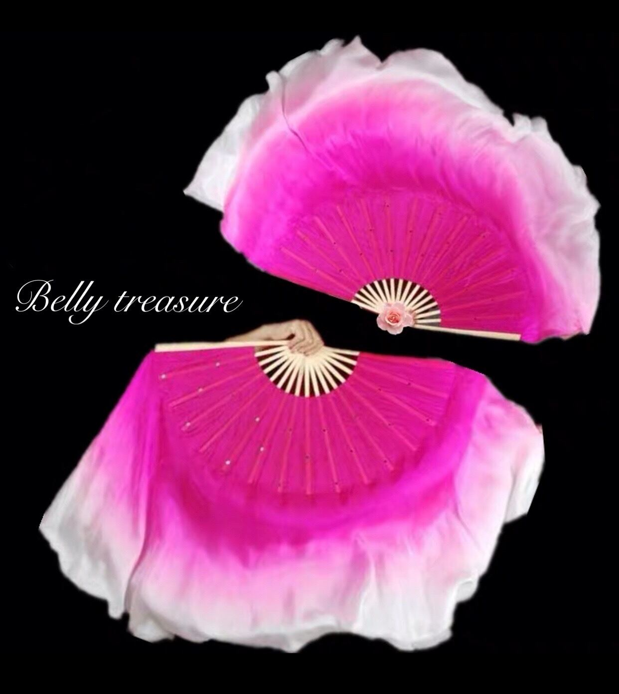 シルクファンベール 36-50cm チェリーピンク/ホワイトHWWD 202101 片手 (左右選べます)