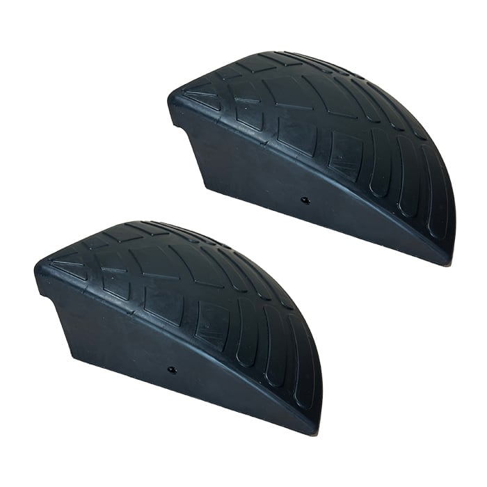 カインドスロープ エコ段差ゴムスロープ 段差15cm用 コーナー用 2枚組 15c kaizu H145×D340×W340mm。黒色(3.0kg) 接続ボルト付 本体の重量に加え、連結により強固に固定 高品質ゴムのリサイクル エコマーク認定製品 環境配慮 自転車 介護 車椅子 ベビーカー シルバーカー