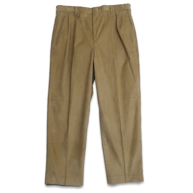 古着 ランズエンド LANDS'END コーデュロイパンツ ツータック オリーブ