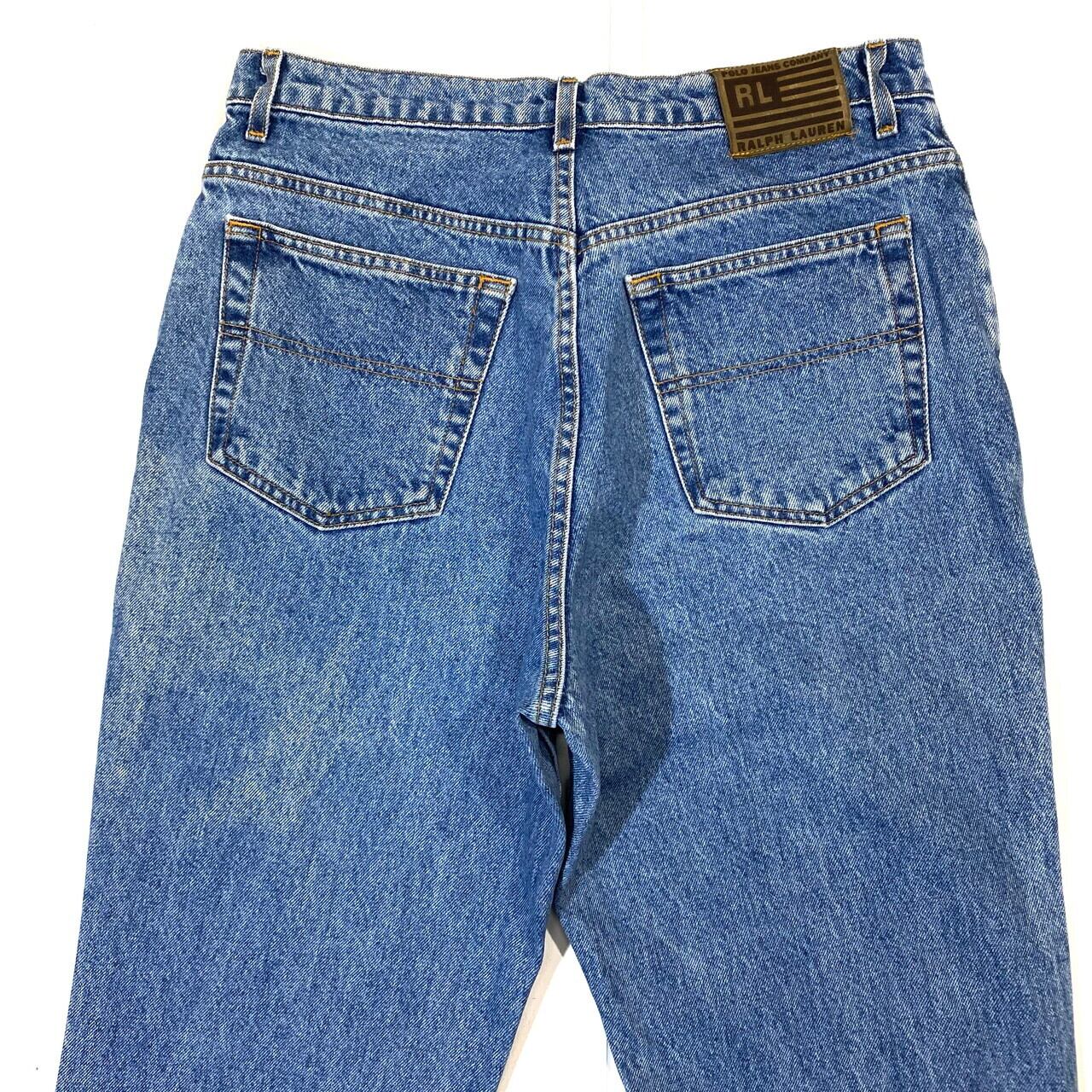 ラルフローレン ストレート デニムパンツ レディースW32 古着 メンズ