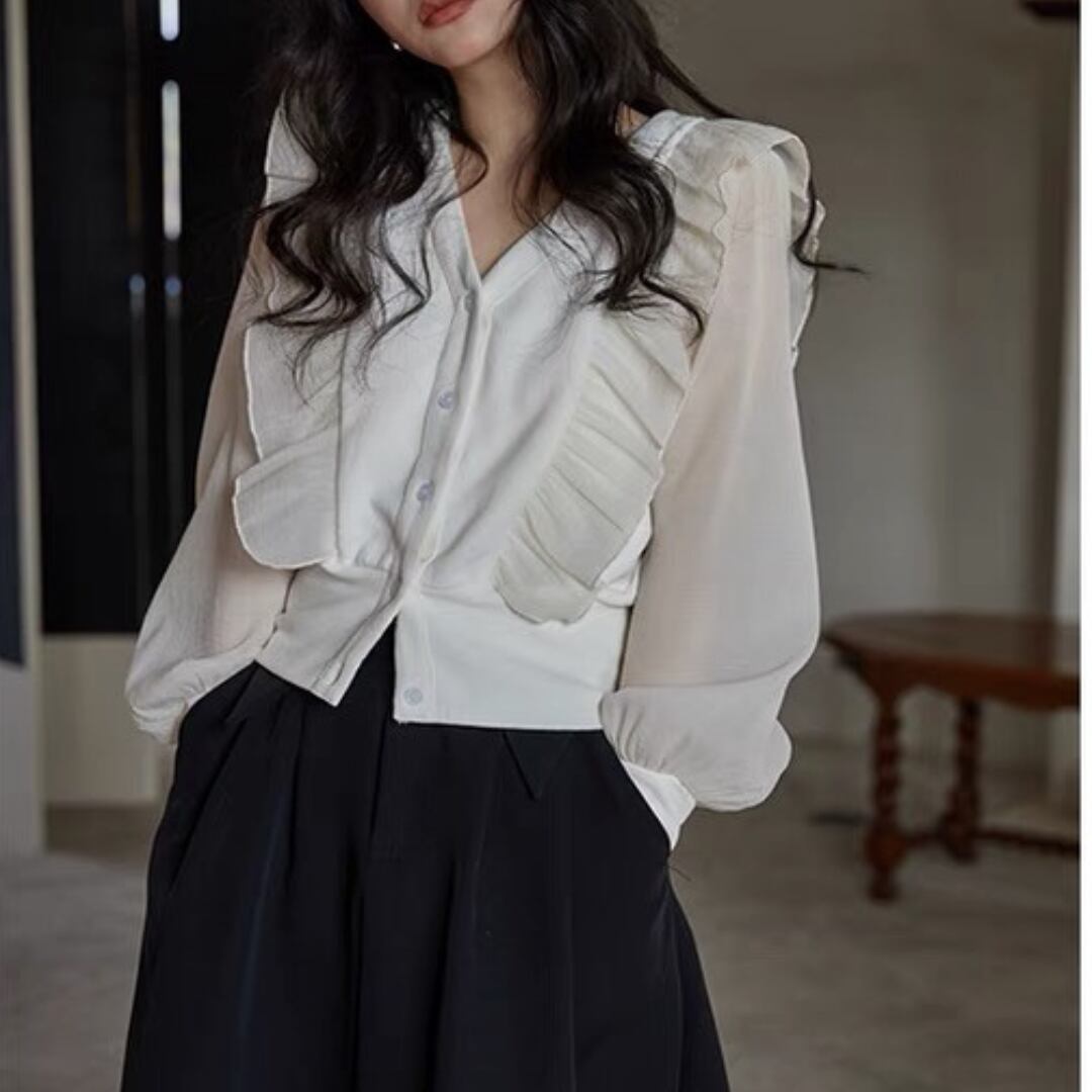 rétro frill cardigan