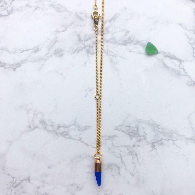 14kgf Gold Sea-Glass Necklace