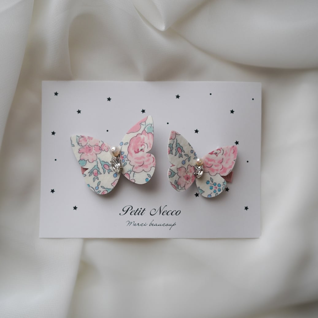 Pettit Necco Fairy リバティプリントヘアクリップ