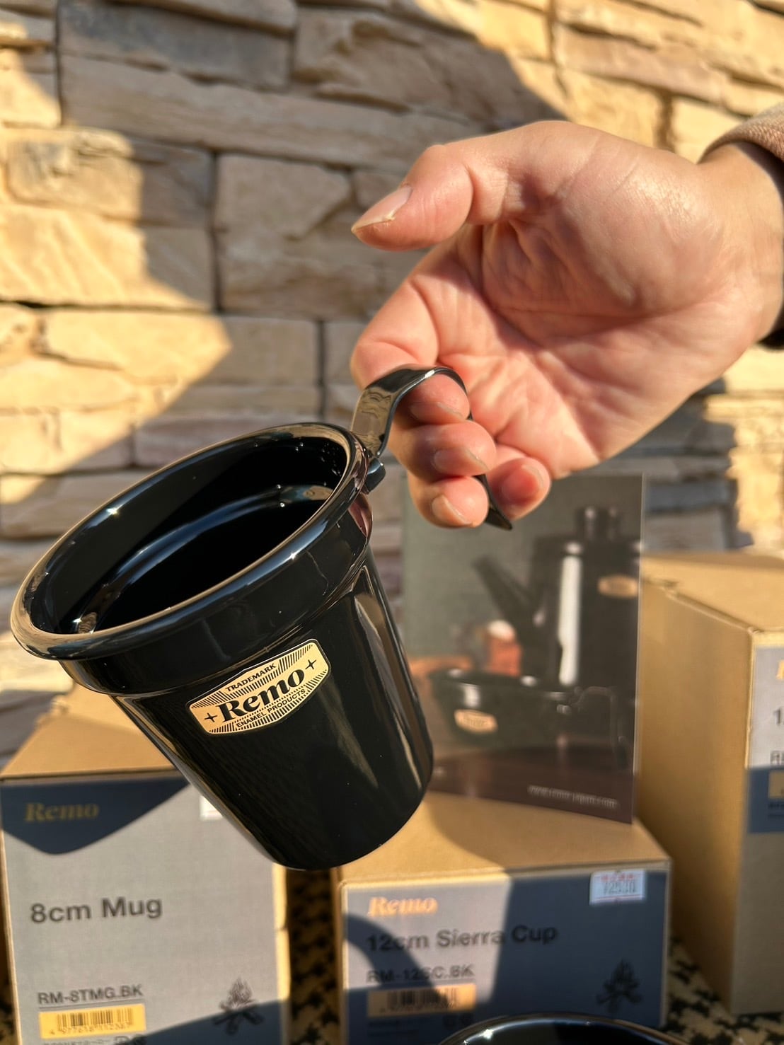 【富士ホーローRemo】(フジホーローレモ)レモ 8cm マグ ブラック 富士ホーロー RM-8TMG