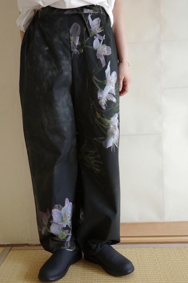 rūpa print fabric pants "All living things have meaning "